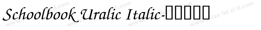 Schoolbook Uralic Italic字体转换